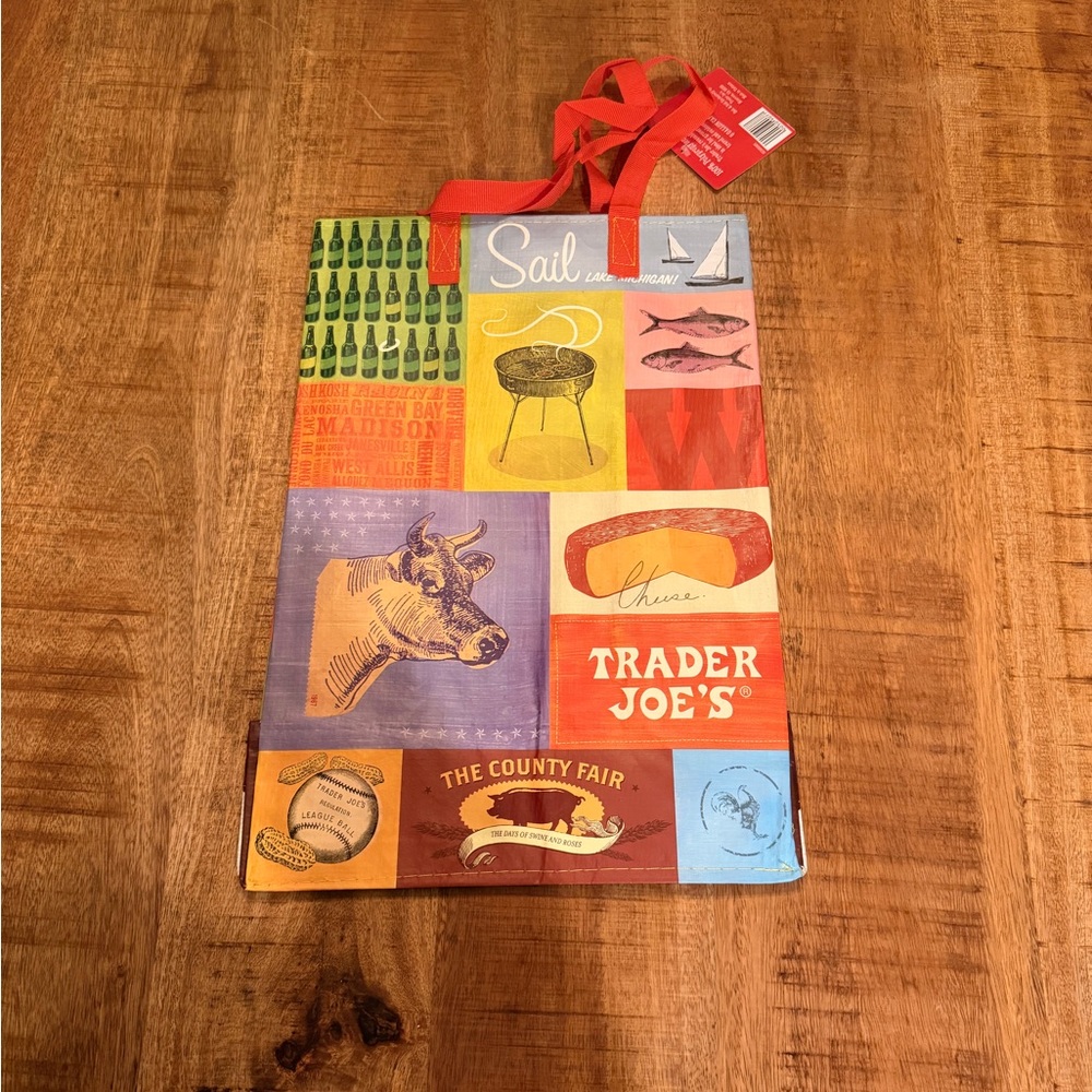 Trader Joe’s mystery bag Wisconsin state Reusable Grocery Tote Bag
